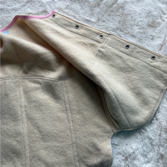 Patchwork Denim & Cream Vest with Pink Trim - Picture 6 of 10